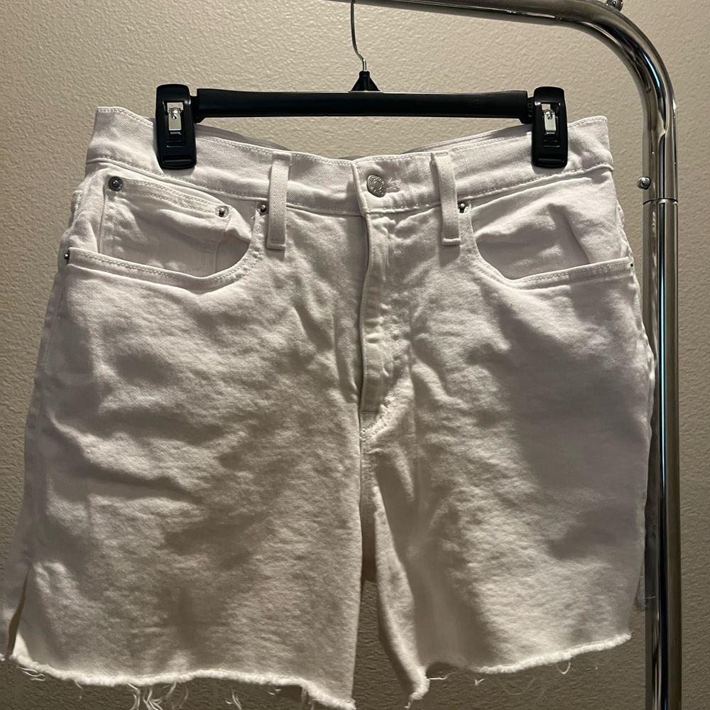 Jcrew white denim shorts